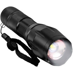 Eaxus T6XML Torch 10W Cree LED Black 5 Modes 500m Range 129g Zoom