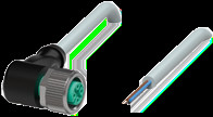 Sensor actuator cable, M12 cable socket, angled, A to open end, 3 pole, 7.5 m, PUR, gray, 4 A, 239999-100013