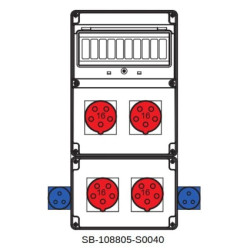 Rozdzielnica 4x5x16A 2x3x16A INA=32A IP54 SB-108805-S0040-54