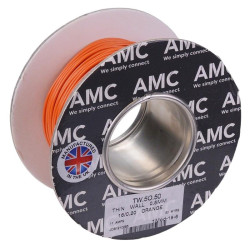 Orange 0.5mm² Thin Wall Cable 16/0.2mm 50M