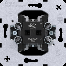 WDE3036 Toggle switch insert, flush-fitted, 10 AX/250 V