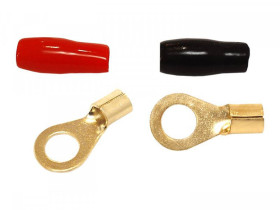 1x Konektor oczko 8mm na kabel 10mm2 8GA KM58 czarny lub czerwony z...