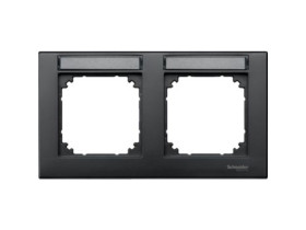 MERTEN M-PLAN Ramka 2 podwójna pozioma z polem opisowym antracytowy MTN472214 SCHNEIDER ELECTRIC