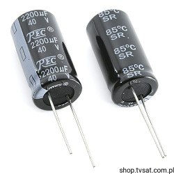 SR2200M40V 2200uF 40V Electrolytic 16x31mm RADIAL TRANSCEND