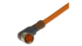 Kabel Konfekcjonowany M8 Jednostronnie 4-Pinowy Złącze Żeńskie Kątowe...