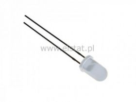 LED 5mm biała 1120mcd matowa; zimna