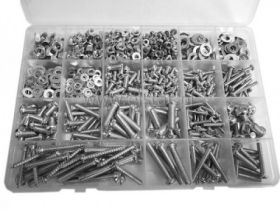 Zestaw śrubek/ nakrętek M3 , M4 ,M5 1100szt