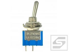 Przełącznik MTS-101 dżwign. 1-tor; 2pin/2poz;ON-OFF;nieb.;3A/250VAC