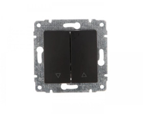 VENA Przycisk żaluzjowy z klawiszem bez ramki16AX250V czarny mat 510918