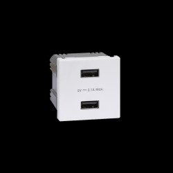 Ładowarka USB 2.0 K45 K126E/9 biały 5V typ A 2,1A CONNECT Kontakt-Simon