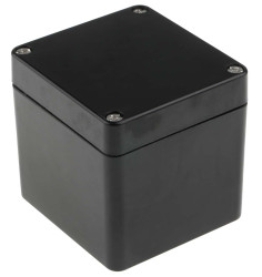 Obudowa Poliester wzmacniany włóknem szklanym szerokość zew. 75 mm długość zew. 80 mm wys. zew. 75 mm RS PRO IP68 Czarny