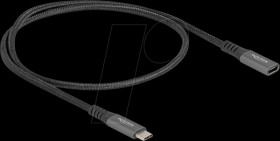 80021 USB 3.1 cable, C plug to socket, 100 W, 0.5 m