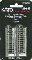 7078012 N Kato Unitrack Przejściówka torów 62 mm 2 szt.