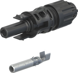MC4-Evo 2 jack, 2.5 mm², cable Ø 6.1-7.3 mm, 1.5 kV, 39 A, 32.0312P0001