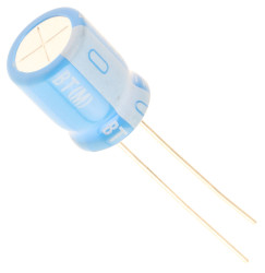 Kondensator 47μF 63V dc Radialny, Otwór przelotowy Nichicon roztaw: 5mm 10 (Dia.) x 12.5mm