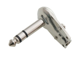 Wtyk JACK 6.3mm stereo metal kątowy