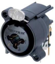 XLR jack combination, 3 pole, plastic, NCJ6FA-H