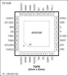 Dual, 2.2MHz, Buck or Boost Converter with 80V Load-Dump Protection