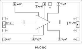 Low Noise High IP3 Amplifier Chip, 12 - 17 GHz