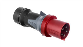 Wtyczka Przenośna Powertop Xtra 63A 5P 6H 400V Czerwona Ip44 13112 Men13112