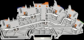 2203-6641 Multi-level installation terminal block, 2.5 mm², NTi/L/PE, grey