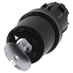 Przełącznik obrotowy kluczykowy 2-pozycyjny wycięcie: 22mm Zatrzask IP20, IP66, IP67, IP69, IP69K Siemens przycisków: 2