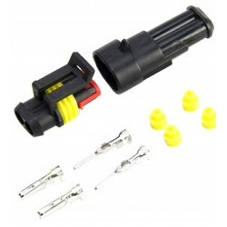 Złącze wodoodporne hermetyczne superseal 2pin IP67