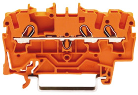 Blok zacisków przelotowych WAGO poziomy: Pojedynczy 22 → 12AWGWciskany zacisk Cage Clamp TOPJOB S, 2002 raster: