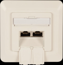 ET-25211.2V1 RJ45 data socket Cat.6, right/left, flush-mounted, 2x RJ45