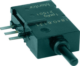 Pushbutton, 2 pole, black, unlit , 0.5 A/60 V, IP50, 1840.6132