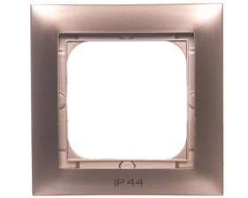 IMPRESJA Ramka pojedyncza do łączników IP44 złoty metalik RH-1Y/28