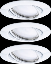 93422 Base recessed light, 5 W, 3000 K, 20°, round, white, set of 3