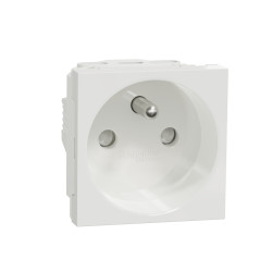 Gniazdo 16A Gniazdo 250 V 2P+E Schneider Electric Biały Montaż wpuszczany IP4X