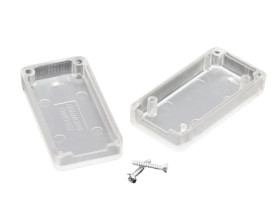 Obudowa ABS szerokość zew. 25 mm długość zew. 50 mm wys. zew. 15,5 mm Hammond IP54 Półprzezroczysty biały