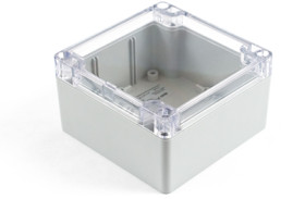 PC enclosure, (L x W x H) 105 x 105 x 60 mm, gray (RAL 7046), IP68, 1554L2GYCL