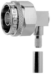 N plug 50 Ω, RG-58C/U, solder/crimp connection, angled, 100023894