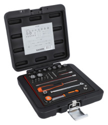 Zestaw nasadek z gniazdem czworokątnym rozmiar napędu 1/4 cala elementy: Bahco