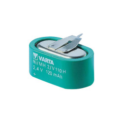 Varta 55615602059 NiMH 150H 2.4V 150mAh Rechargeable Button Cell &#x2B; Solder Pins