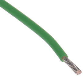 Przewód montażowy 0,22mm² Zielony RS PRO PTFE 24 AWG 300 V dł. 100m 7/0,2 mm 200°C BS 3G 210:1996