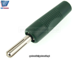 Wtyk banan 4mm zielony