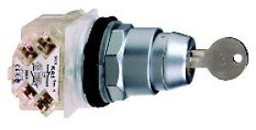 Przełącznik piórkowy O 30, 2 poz., przełączenie kluczem, RONIS 455, lewy 9001KS11K1R