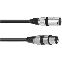 Omnitronic 3022055N Cable XLR 3m black high-flexibility shielded