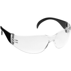 M9400 Wraplite Safety Specs - Clear Lenses - Black Frames