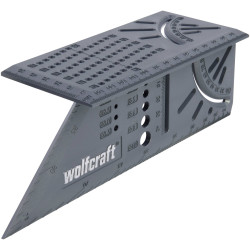 Wolfcraft 5208000 Mitre Square 3D-Mitre Angle High-Quality Plastic Tool
