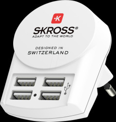 1302422 SKROSS Euro USB Charger - 4x USB-A