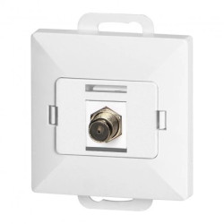 Gniazdo pojed. typu F Pearl, TV/F-F/P1, biały,OR-OE-7714/W