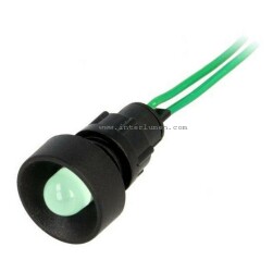 Led z przewodami Fi.10 230V AC zielona