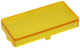 Aperture, rectangular, (L x W x H) 27.85 x 14 x 5.5 mm, yellow, for short-stroke pushbutton, 5.46.681.024/1403
