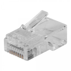 Wtyk modularny RJ45 8P8C kat.6 nieekranowany UTP drut przelotowy NEKU WORECZEK 10szt.