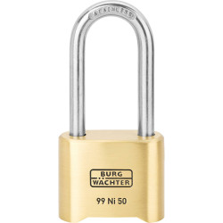 Burg Wächter 37491 Padlock Brass Combo Weatherproof Outdoor Use